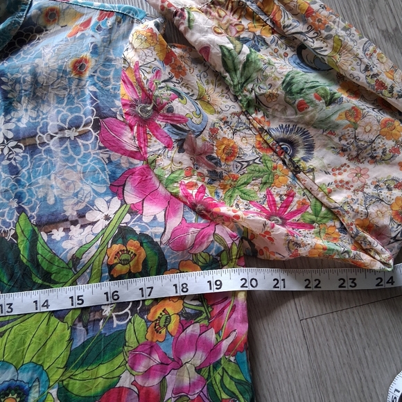 Johnny Was Milla Long Sleeve Floral Patchwork Blouse - Picture 14 of 16